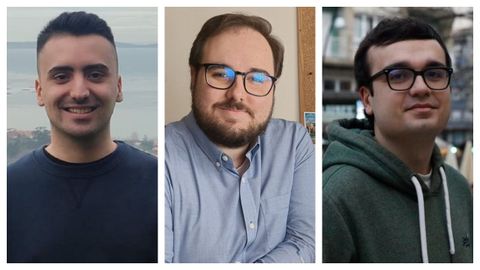 Iago Millán, número 1 de FIR; David Lloves, 4 en QIR; y Pedro Areal, 7 del mir en este 2025