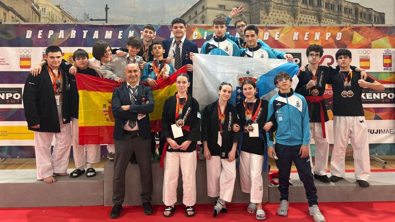 El Kenpo Vilagarcía vuelve del Nacional de categorías base con 38 medallas