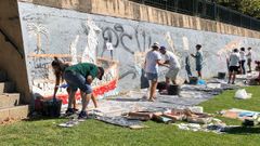 En el paseo del Malecn lucen ya numerosos murales