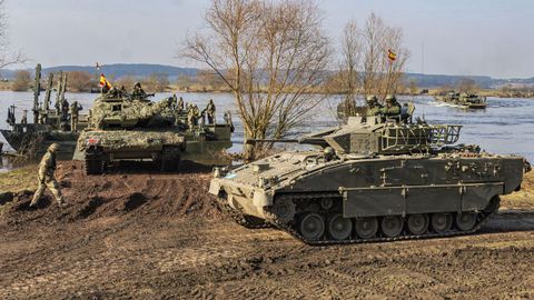 Tropas espaolas en uno de los ejercicios de la OTAN Steadfast Defender 24 en Polonia