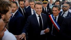 Emmanuel Macron, durante su visita a Lourdes