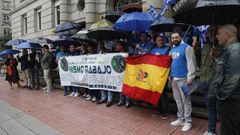 Protesta de guardias civiles y polic�as ante la Subdelegaci�n del Gobierno de Ourense