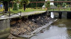 La zona afectada por el derrumbe se encuentra en el Recheo, a pocos metros de lal jard�n del paseo mar�timo.