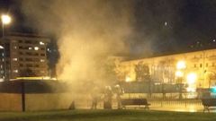 Incendio en el t�nel de Feve de Vallob�n