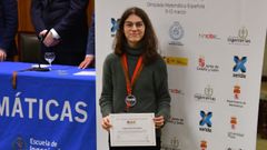 Raquel con su medalla de bronce, en la final de Le�n