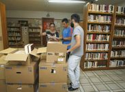 Los trabajos de embalaje de los fondos de lectura ya est�n en marcha en la vieja biblioteca. 
