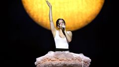 Rosal�a en uno de los momentos del recital. 