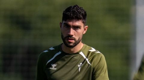 Unai N��ez, en un entrenamiento del Celta la pasada pretemporada, antes de salir cedido por segunda vez.