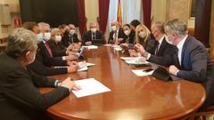 Reunin de los senadores gallegos del PP para tratar las enmiendas sobre Lugo
