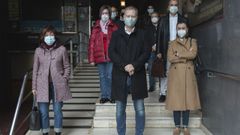 Los concejales del grupo municipal socialista, con Rafael Rodr�guez Villarino a la cabeza