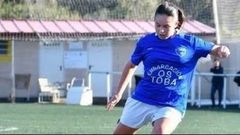 Aitana Teijeiro, en una imagen compartida por la Escola de F�tbol Concello de Camari�as - Juan Cabrejo