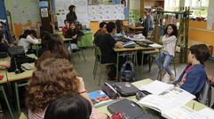 Alumnos de primaria de un colegio vigu�s