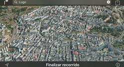 Justo arriba vemos la pesta�a que da acceso a Flyover, que despliega los puntos de inter�s de Lugo.