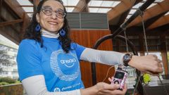 Ana Beln Outeiral tiene desde hace unos aos una bomba de insulina conectada a unos sensores que le permiten controlar sus niveles de glucosa