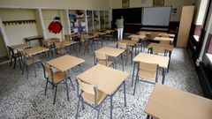 Un aula del colegio Ponte dos Brozos, en Arteixo