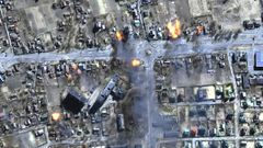 Bombardeo sobre la ciudad de Chern�gob, este jueves