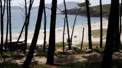Playa de Melide, en Cangas