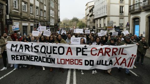 Manifestacin en Santiago en defensa del mar gallego