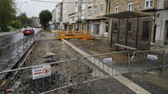 Estado, ayer, de la obra de Pastoriza, que comenz� a mediados de septiembre con cuatro meses de plazo de ejecuci�n