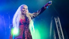 Leticia Sabater, en un concierto reciente en Lousame 