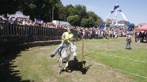 Antonio Aradas tuvo que conformarse con un segundo puesto con el burro  Melendi 