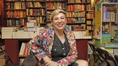 Inma L�pez Silva, este m�rcores, na librar�a Librouro, en Vigo.