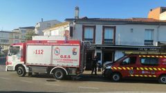 Imagen de archivo del GES de Muros actuando en un incendio en un inmueble.