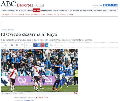 As� vieron el Real Oviedo-Rayo Vallecano los medios asturianos y nacionales