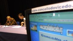 En imagen de archivo, presentaci�n de la web de O Vicedo