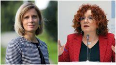 Patricia Iglesias, del PSdeG (a la izquierda) y Montse Prado, del BNG (a la derecha)