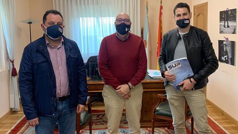 Representantes del SUP en Ourense y Galicia presentaron su propuesta al alcalde de Barbadás