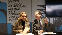 La presidenta del Celta, Mari�n Mouri�o, y el alcalde de Vigo, Abel Caballero, escenificando un acuerdo anterior.