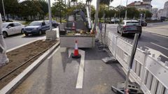 El giro que se habilitar� para los autobuses en la plaza de Mina est� pr�cticamente finalizado a falta de la se�alizaci�n semaf�rica