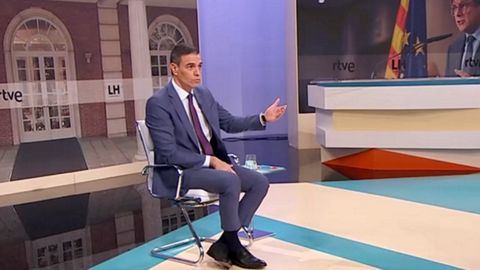 Pedro S�nchez, en una entrevista en TVE