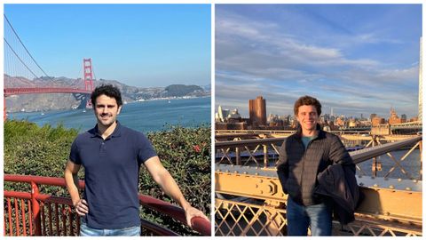 Santiago Mart�nez, izquierda, es el CEO de Traza, una firma que automatiza operaciones empresariales y ha recibido dos millones de d�lares para crecer; Ignacio Moreno es cofundador de The Exponential FEllowship, una asociaci�n que contecta talento joven con  start-up  estadounidenses