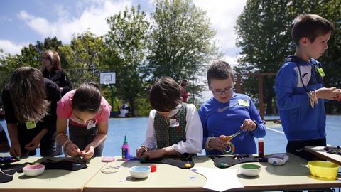 Romara das Letras no colexio de Escarabote