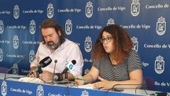 Oriana M�ndez y Rub�n P�rez de Marea de Vigo, el partido que solicita la alianza de la ciudad a la declaraci�n por la emergencia clim�tica.