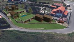 Una recreaci�n de la zona con el complejo tur�stico ya concluido. 