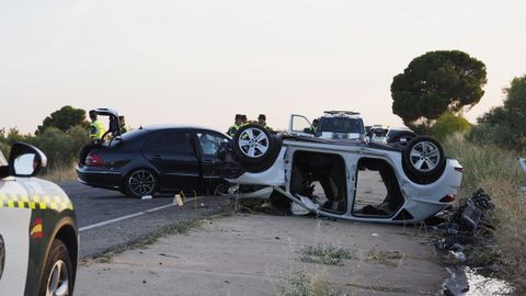 Los vehículos implicados en el accidente.