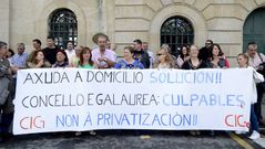 El servicio de ayuda a domicilio convoc� una protesta