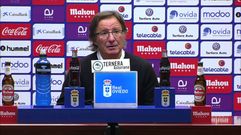 Anquela en una rueda de prensa en el Carlos Tartiere