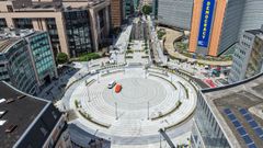La plaza de Robert Schuman, epicentro de la UE. 