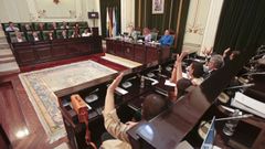 Pleno extraordinario en la Diputaci�n de Pontevedra de reprobaci�n de Carmela Silva, en mayo del 2022.