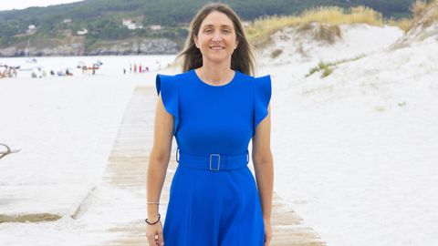 Luc�a Freitas, en Laxe, este agosto.