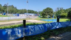 Pancarta en los accesos de El Requex�n