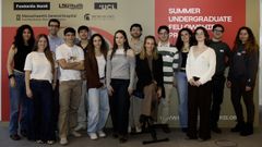 Varios de los estudiantes que han logrado una de las becas de investigaci�n de la Fundaci�n Barri� para este verano