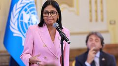 Delcy Rodr�guez en un acto reciente