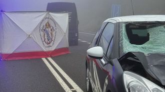 Lugar en el que se produjo el tr�gico atropello, donde la visiblidad era escasa debido a la intensa niebla existente en la zona.