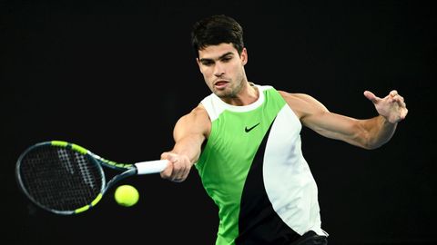 Alcaraz, durante un momento del partido