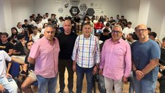 Claudio Cerdeira, Ral Rois, Bernardino Gonzlez, scar Lpez y scar Sarria, en el acto protocolario de presentacin de la temporada